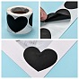 Self-Adhesive Kraft Paper Gift Tag Stickers, Adhesive Labels, Heart
