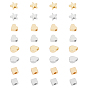 Long-Lasting Plated Brass Beads, Heart & Square & Teardrop & Star