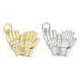 Латунные микро проложить кубического циркония подвески, перчатки чары, долговечный, стойки покрытие, без свинца и без кадмия, с целью перехода в кольце