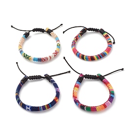 Ethnic Tribal Cloth Braided Bead Bracelet, Woven Friendship Wristbands for Men Women