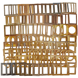 5Bags 5 Styles Self-Adhesive Paper Decorative Stickers, Photo Frame Stickers