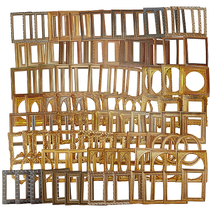 5Bags 5 Styles Self-Adhesive Paper Decorative Stickers, Photo Frame Stickers