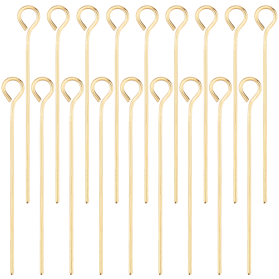 300шт. латунные штифты с ушком, долговечный, без никеля 