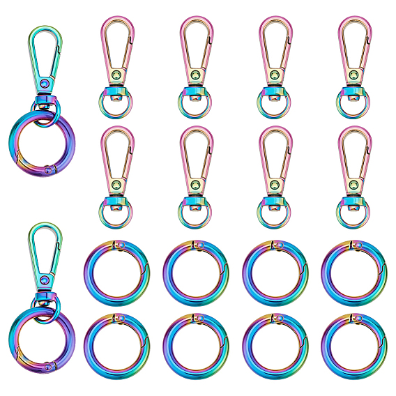 10 поворотные застежки из сплава шт., с 10 шт. пружинными кольцами затвора