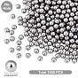 Unicraftale 1000pcs 304 perles en acier inoxydable, pas de trous / non percés, ronde