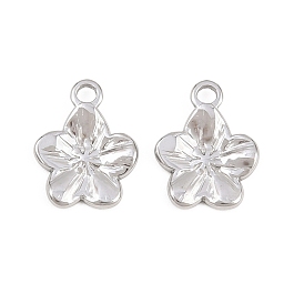 304 Stainless Steel Charms, Flower Charms