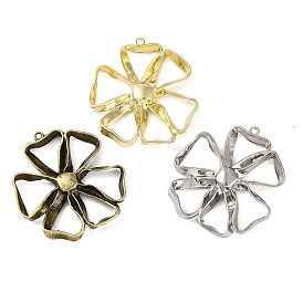 Rack Plating Alloy Pendants, Cadmium Free & Nickel Free & Lead Free, Flower