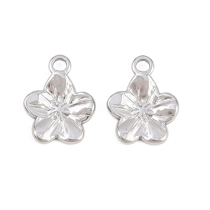 304 Stainless Steel Charms, Flower Charms