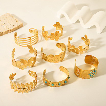 Браслеты-манжеты из нержавеющей стали для женщин