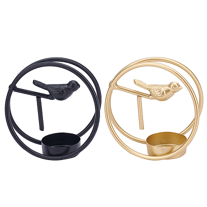 2 шт 2 цвета железный подсвечник, птица