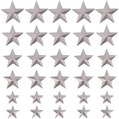 120 шт. 6 стили железные подвески и витринные украшения, звезда