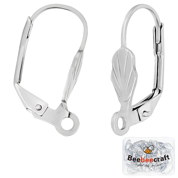50 шт. 304 серьги с рычагом из нержавеющей стали, с петлями