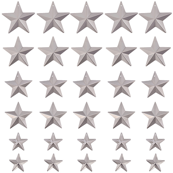 120 шт. 6 стили железные подвески и витринные украшения, звезда