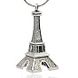 Tibetan Style Alloy Building Pendants, Eiffel Tower, 47x22.5x22.5mm, Hole: 2.5mm