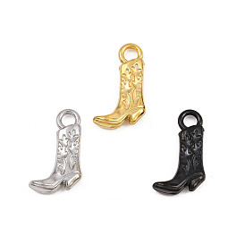 304 подвески из нержавеющей стали, ботинок с подвеской в виде цветочного узора