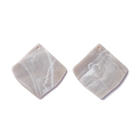 Opaque Acrylic Pendants, Rhombus