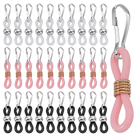 60шт 3 цвета силиконовые застежки-молнии, с застежкой железа, аксессуары для замены молнии, для чемодана, пакет, костюм