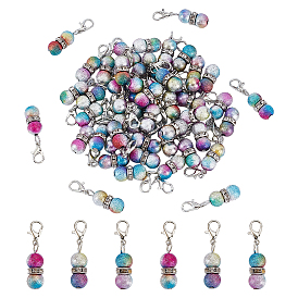 48шт. акриловые подвесные маркеры для фиксации стежков, Сплав с застежками когтя омара, круглые