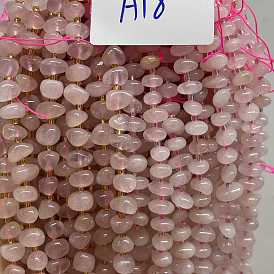 Природного розового кварца нитей бисера, самородки с отдельными бусинами