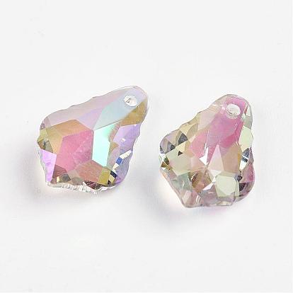 Faceted K9 Glass Charms, Imitation Austrian Crystal, Drop