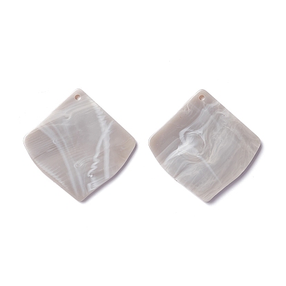 Opaque Acrylic Pendants, Rhombus