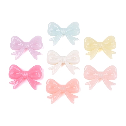 Imitation Jelly Plastic Beads, Bowknot
