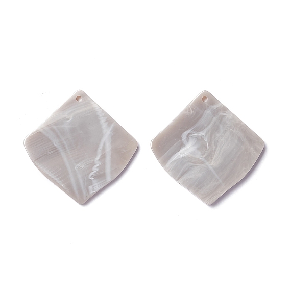 Opaque Acrylic Pendants, Rhombus