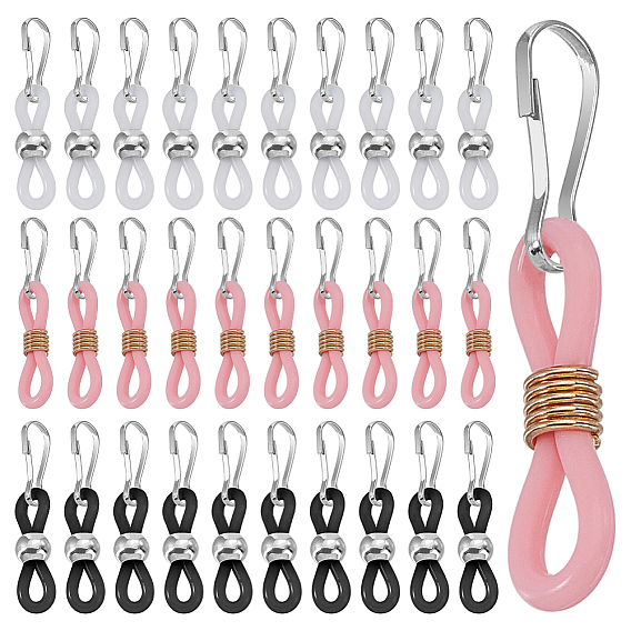 60шт 3 цвета силиконовые застежки-молнии, с застежкой железа, аксессуары для замены молнии, для чемодана, пакет, костюм