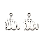316 Surgical Stainless Steel Pendants, Laser Cut, Allah Charm
