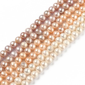 Grade AAA Natural Cultured Freshwater Pearl Beads Strands, Round