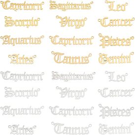 24 шт 12 стиль 201 соединительные звенья из нержавеющей стали, лазерная резка, созвездий