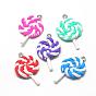 Handmade Polymer Clay Pendants, Lollipop