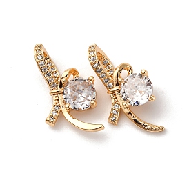 Латунные микро проложить кубического циркония подвески, без кадмия, без никеля и без свинца, бантом