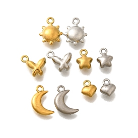 304 прелести нержавеющей стали, луна солнце сердце звезда талисманы