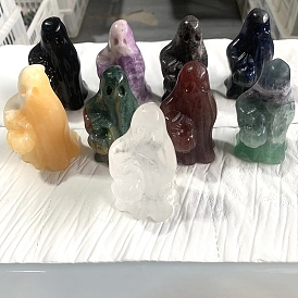 Ghost with Pumpkin Gemstone Resin Ornaments for office Home Desk Decorations