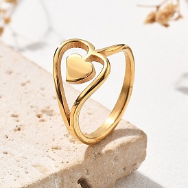 304 Кольца-сердечки из нержавеющей стали, ионное покрытие (ip)