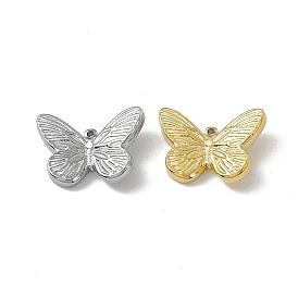 Vacuum Plating 201 Stainless Steel Pendants, Butterfly Charm