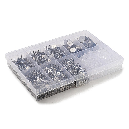 304 игла для сережек из нержавеющей стали с 201 гайками для сережек из нержавеющей стали