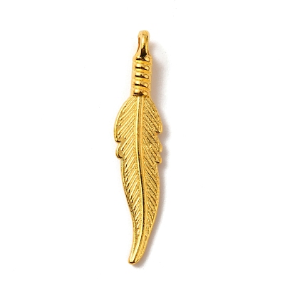 Tibetan Style Alloy Pendants, Feather