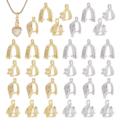 32 шт. 8 стили латунные микропаве кубический цирконий ледорубы щипцы