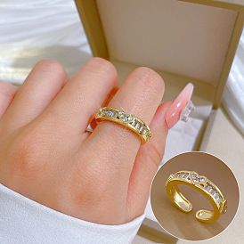Fashionable Minimalist Micro-inlaid Luxury Ring - Cold Wind, Index Finger Ring, Same Style.