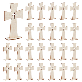 30 шт. деревянных крестовых украшений