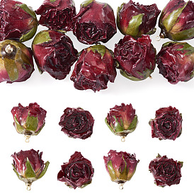 10шт. подвесок из стабилизированных роз, очарование цветка розы