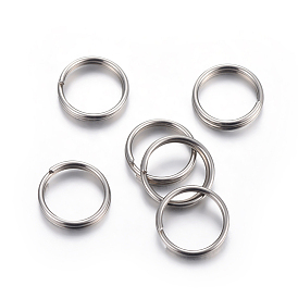 304 anillos partidos de acero inoxidable, anillos de salto de doble bucle