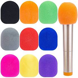 Gorgecraft 20Pcs 10 Colors Thick Handheld Stage Microphone Windscreen Foam Cover, Microphone Anti-slip Protective Sponge Sleeve, Audio Accessories