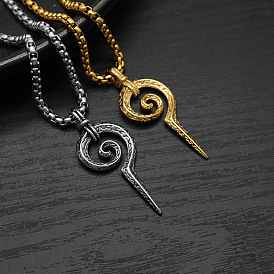 304 Винтажные подвески-спирали из нержавеющей стали для мужчин