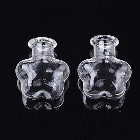 Handmade One Hole Blown Glass Globe Cover, For Bottle Pendant Making, Star
