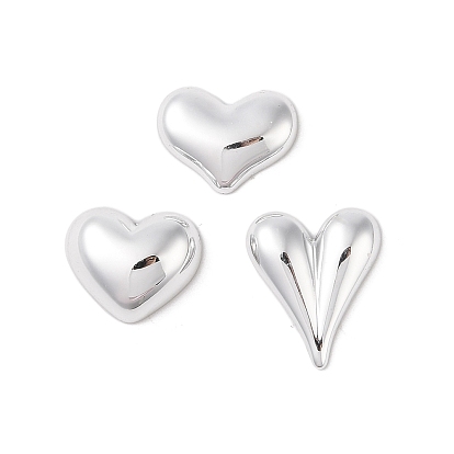 CCB Plastic Cabochons, Heart