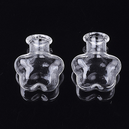 Handmade One Hole Blown Glass Globe Cover, For Bottle Pendant Making, Star