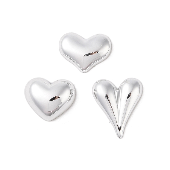 CCB Plastic Cabochons, Heart